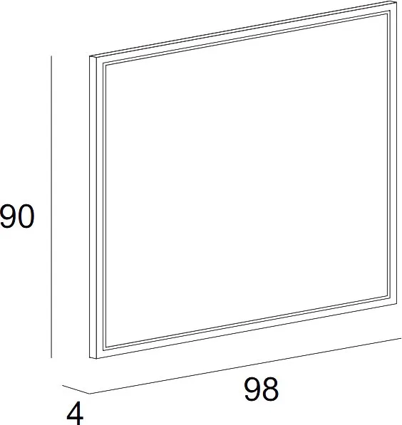 Зеркало Cezares Tiffany 90x98 с LED-подсветкой, nero grafite Sancos — официальный сайт