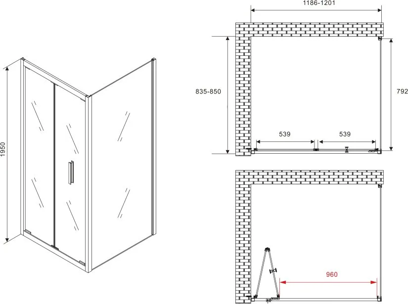 Душевой уголок Abber Sonnenstrand AG07120-S85 120x85, профиль хром, стекло прозрачное Sancos — официальный сайт