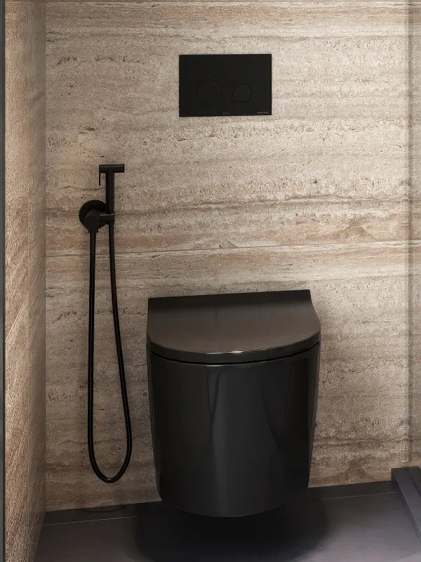 Гигиенический душ Bronze de Luxe Scandi 701B со смесителем, черный Sancos — официальный сайт