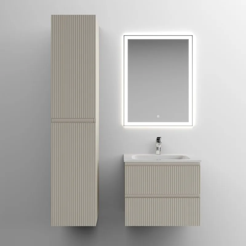 Шкаф-пенал для ванной Sancos Snob T 35 см, универсальный, Beige soft (капучино) Sancos — официальный сайт