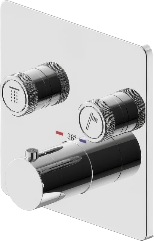 Термостатический смеситель встраиваемый Plumberia Selection PSBOX KITPSB2902CR С ВНУТРЕННЕЙ ЧАСТЬЮ,  Sancos — официальный сайт