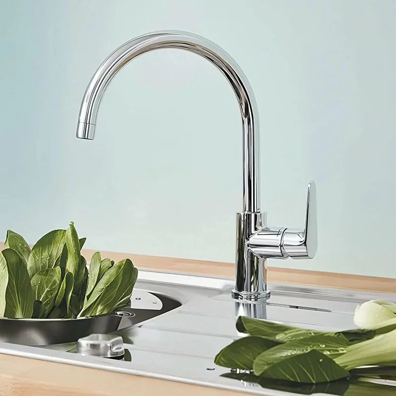 Смеситель для кухни Grohe BauCurve 31536001 хром Sancos — официальный сайт