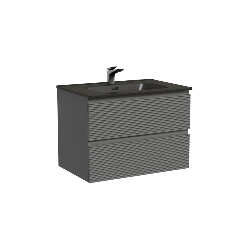 Тумба с раковиной Sancos Folk 70 grey soft, раковина CN7007MB Sancos — официальный сайт