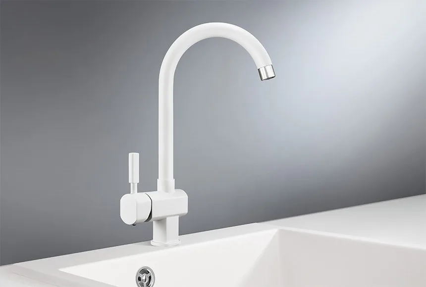 Смеситель для кухни Granula 31-ST, белый Sancos — официальный сайт