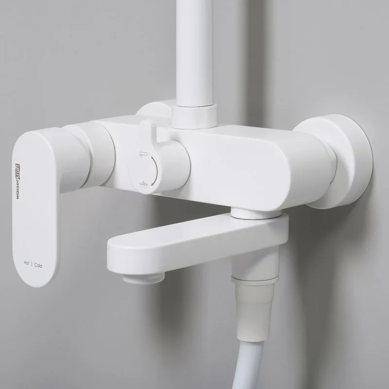 Душевая стойка Wasserkraft Mindel 8500 A185.257.155.WM, белая Sancos — официальный сайт