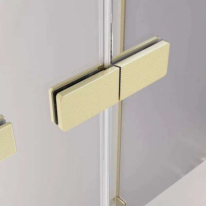 Душевая дверь в нишу Veconi Premium Alassio G 130x200, профиль брашированное золото, стекло прозрачн Sancos — официальный сайт