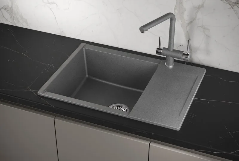 Мойка кухонная Granula Estetica 7003, графит Sancos — официальный сайт