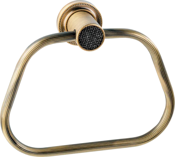 Полотенцедержатель Boheme Royal Cristal Black Br кольцо, бронза