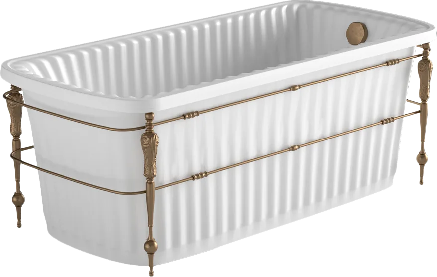 Ванна из искусственного камня Migliore Olivia 24378 175x80 см, отдельностоящая, белая, на ножках, со Sancos — официальный сайт