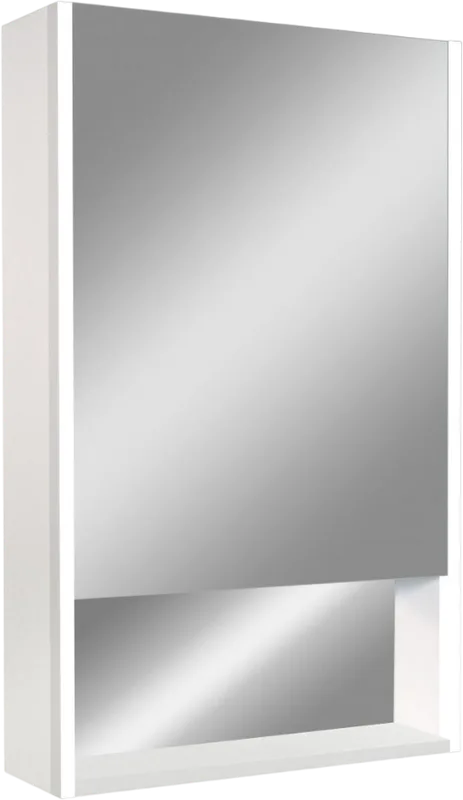 Зеркало-шкаф Art&Max Foggia White 50х80 L белое, с подсветкой Sancos — официальный сайт