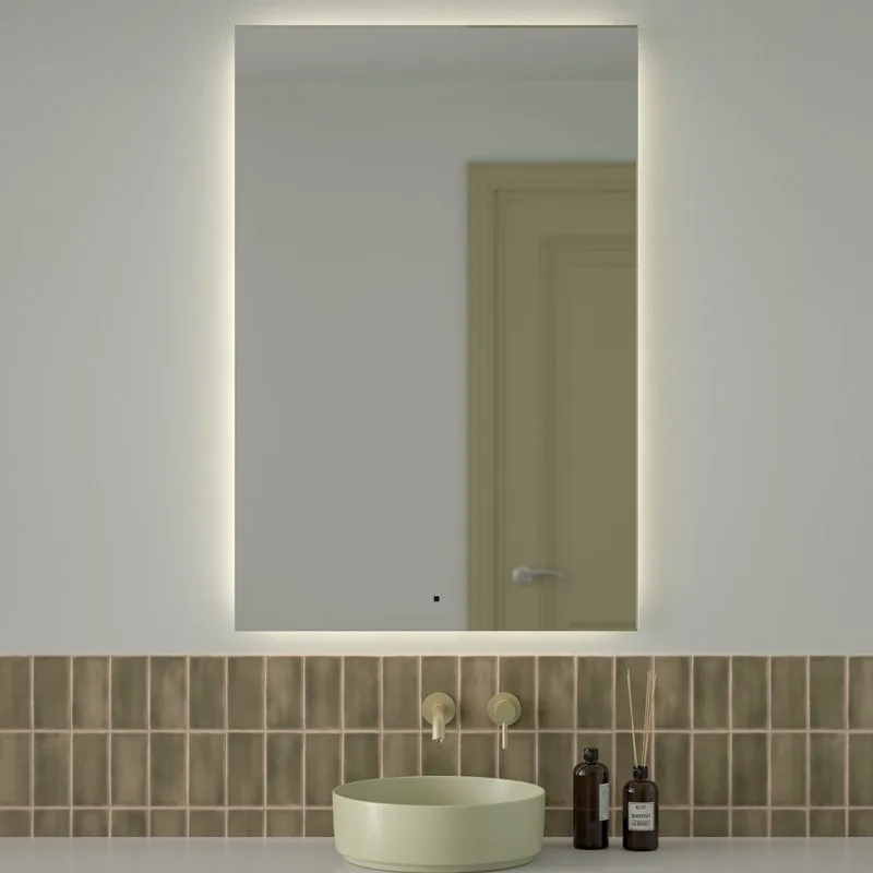 Зеркало Defesto Glow DF 2510R 80х120 с LED-подсветкой, 4 500 K, инфракрасный выключатель