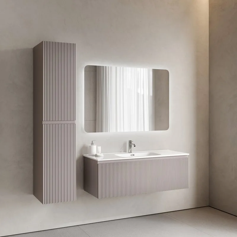 Тумба под раковину Sancos Snob R 1.0 120 подвесная Doha soft (пыльная роза), SNR1.0120SM Sancos — официальный сайт