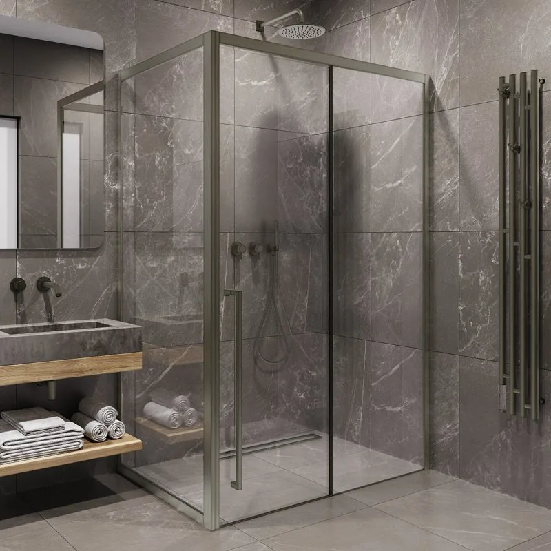 Душевой уголок Timo TDSS-140/13C-8L + TSS-1000/13C-8 140x100 см, профиль никель, стекло прозрачное Sancos — официальный сайт