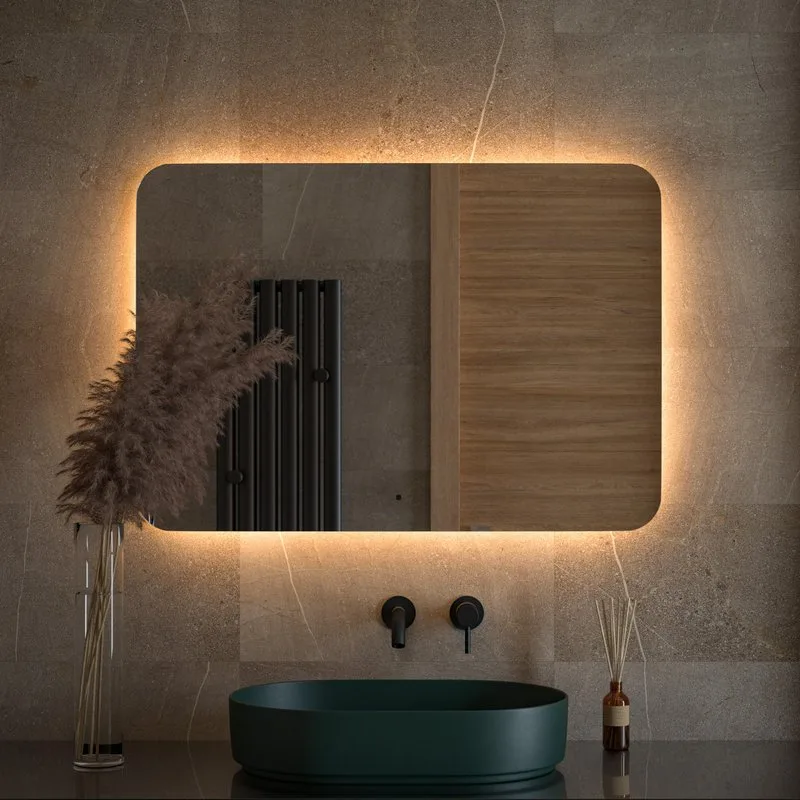 Зеркало Defesto Opti DF 2819RH 100х70 с LED-подсветкой, 3000К, инфракрасный выключатель