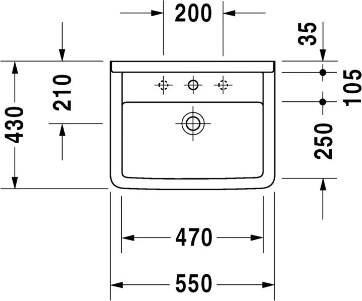 Раковина Duravit Starck 3 0300550000 55 см Sancos — официальный сайт