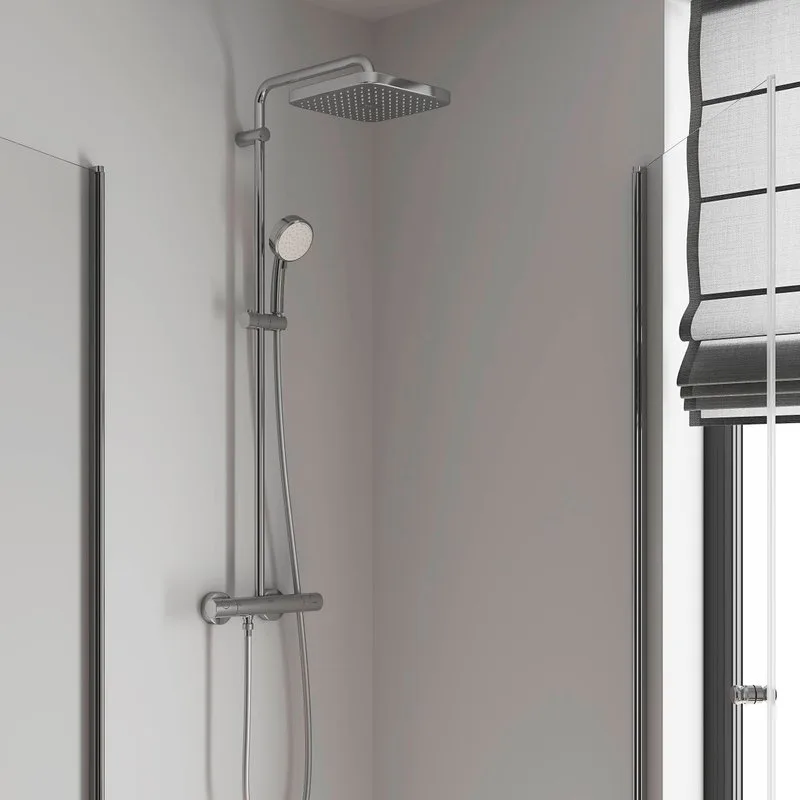 Душевая стойка Grohe Tempesta Cosmopolitan System 250 26689000, с термостатом Sancos — официальный сайт