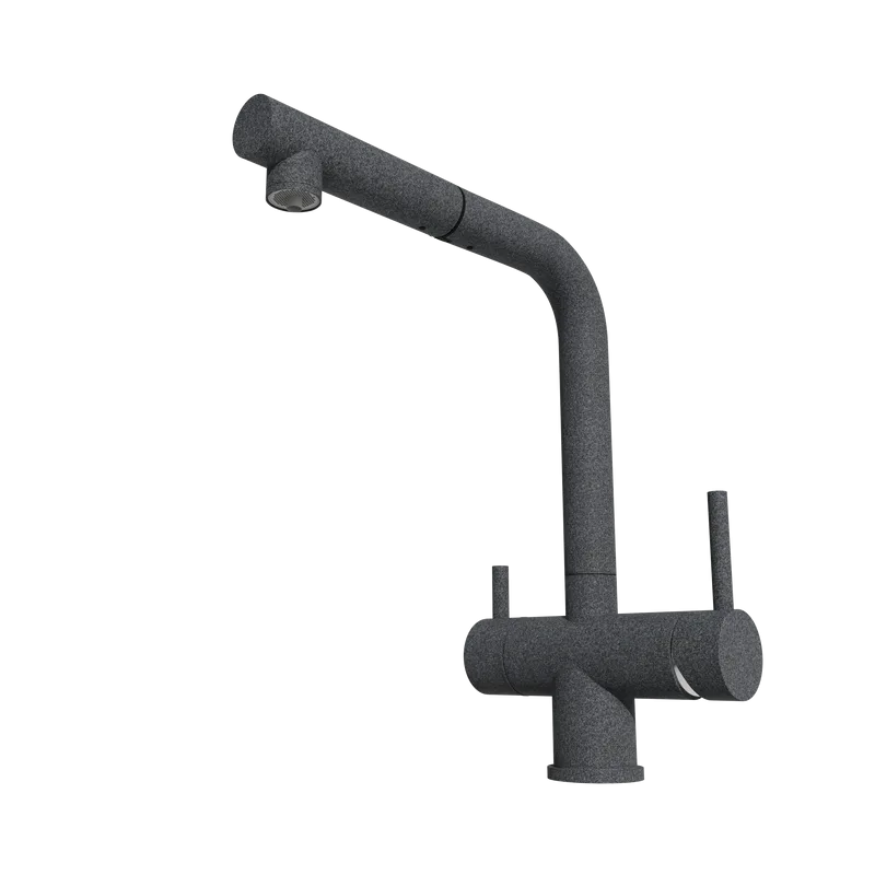 Смеситель для кухни Emar Quartz ЕСВ 7017 антрацит Sancos — официальный сайт
