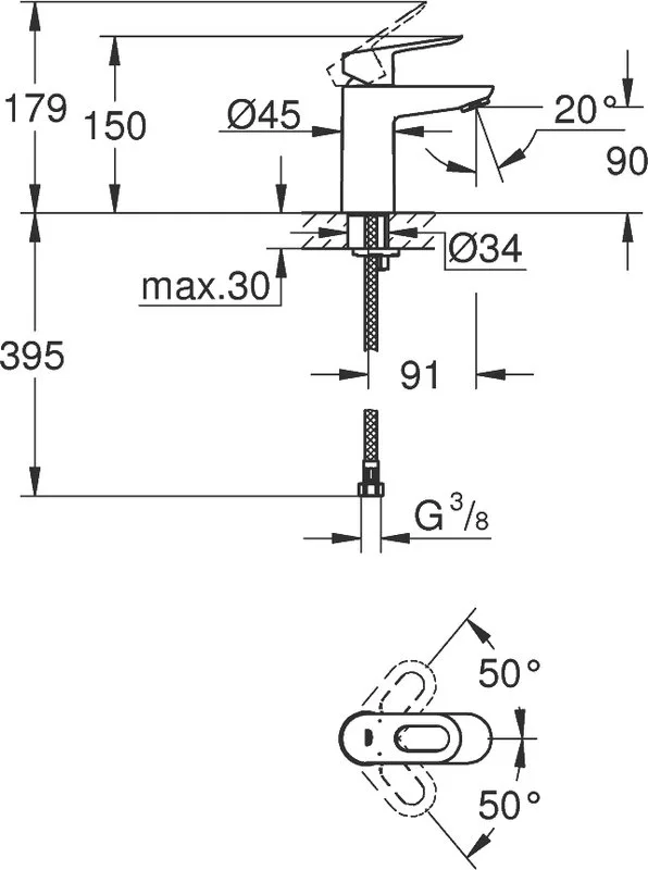 Смеситель для раковины Grohe Start Loop 23351000 Sancos — официальный сайт
