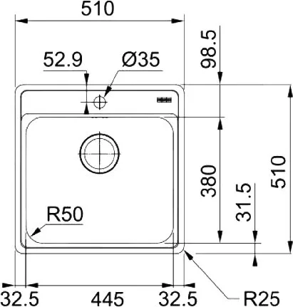 Мойка кухонная Franke Bell ВСX 610-51 TL нержавеющая сталь Sancos — официальный сайт