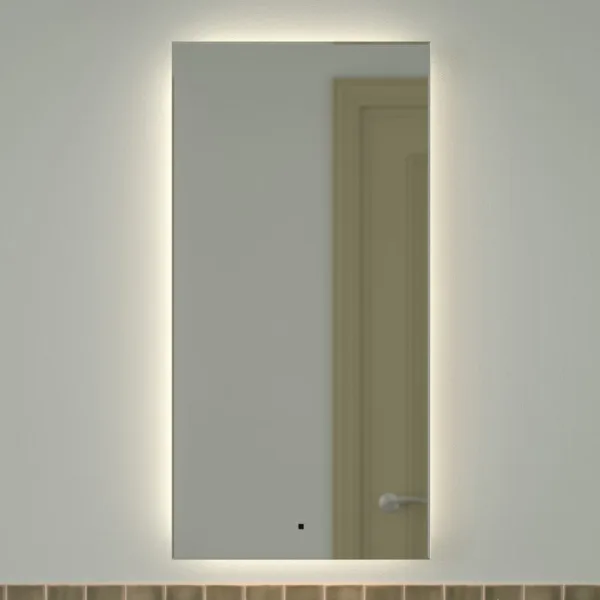 Зеркало Defesto Glow DF 2505R 50х100 с LED-подсветкой, 4 500 K, инфракрасный выключатель