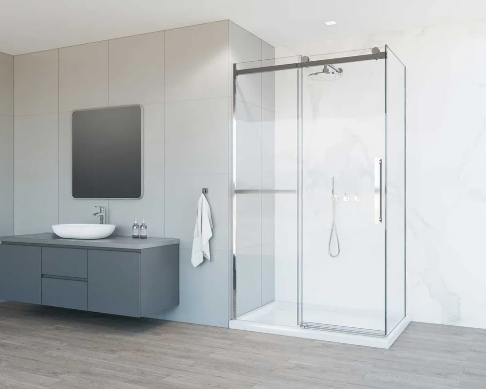Душевой уголок Vincea Como Soft VSR-1CS8012CL 120x80 см профиль хром, стекло прозрачное Sancos — официальный сайт