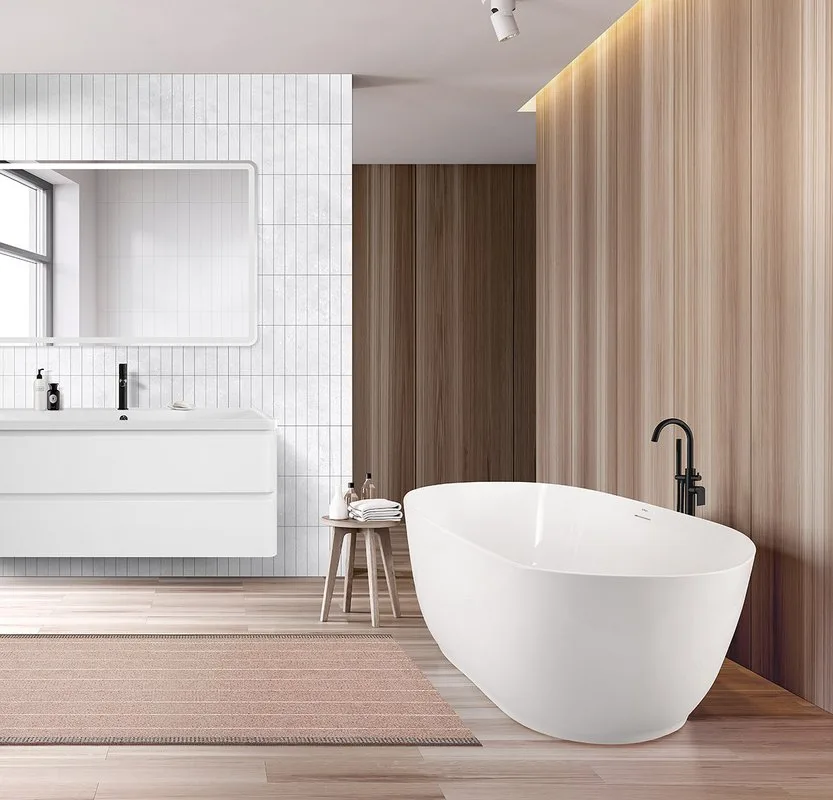 Акриловая ванна BelBagno BB413 150x80 см, отдельностоящая, белая, овальная, со сливом-переливом, с д Sancos — официальный сайт
