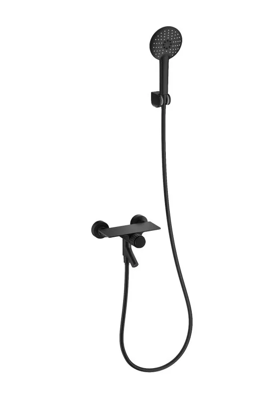 Смеситель для ванны с душем Wonzon & Woghand WW-FE05L221-MB, матовый черный Sancos — официальный сайт