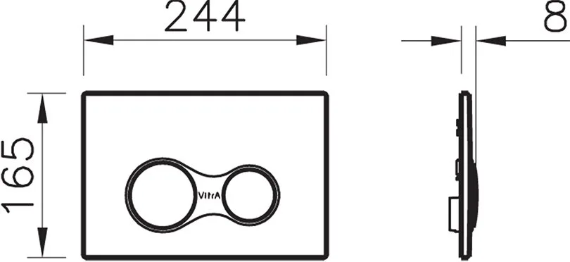 Кнопка смыва VitrA 740-0411 черный Sancos — официальный сайт