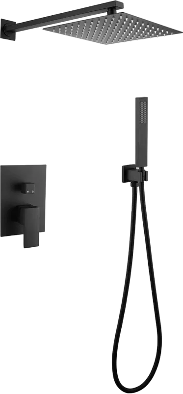 Душевой комплект Abber Daheim AF8219B, С ВНУТРЕННЕЙ ЧАСТЬЮ, черный матовый Sancos — официальный сайт