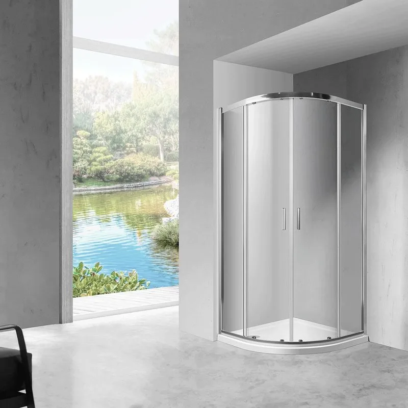 Душевой уголок Vincea Scala VSQ-2SC900CL 90x90, профиль хром, стекло прозрачное Sancos — официальный сайт