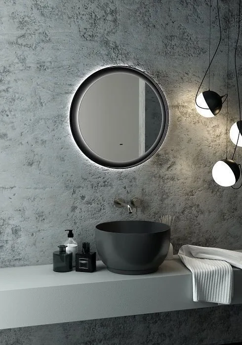 Зеркало круглое Art&Max Napoli 60 черное Sancos — официальный сайт