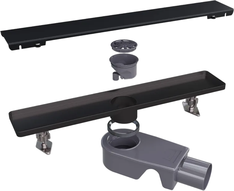 Душевой трап (лоток) RGW Shower Drain SDR-20B 60 см, черный Sancos — официальный сайт