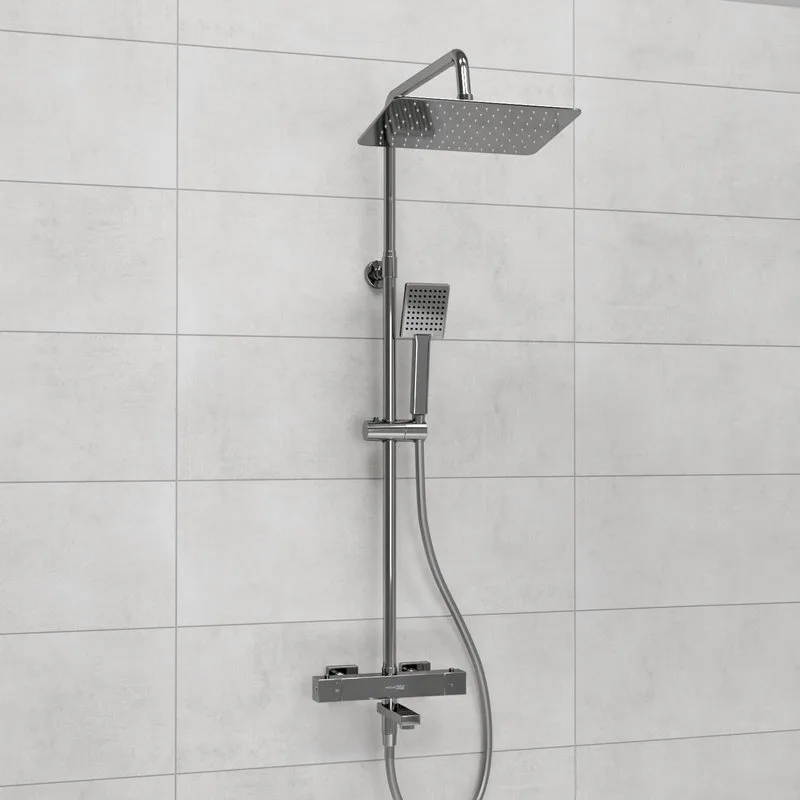 Душевая стойка Wasserkraft Aller A199.069.141.087.CH Thermo, с термостатом, хром Sancos — официальный сайт