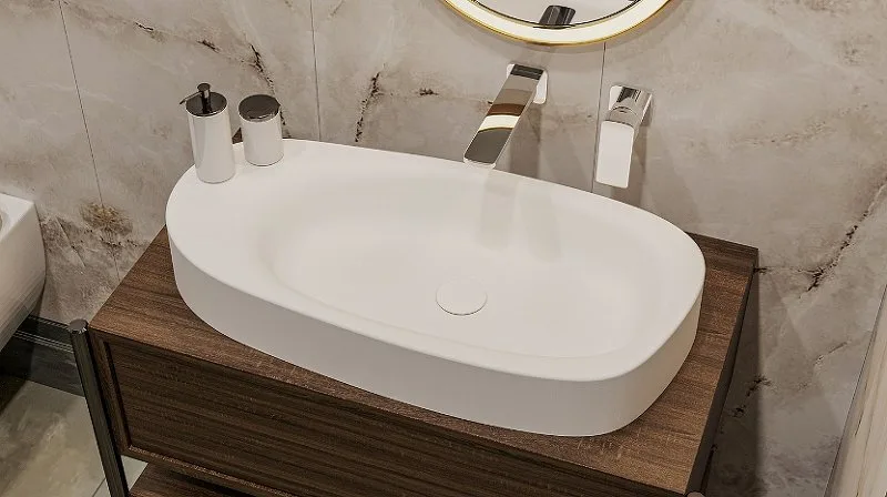 Накладная раковина WHITECROSS Moonstone F 0732.070035.200 70 см, белый матовый Sancos — официальный сайт