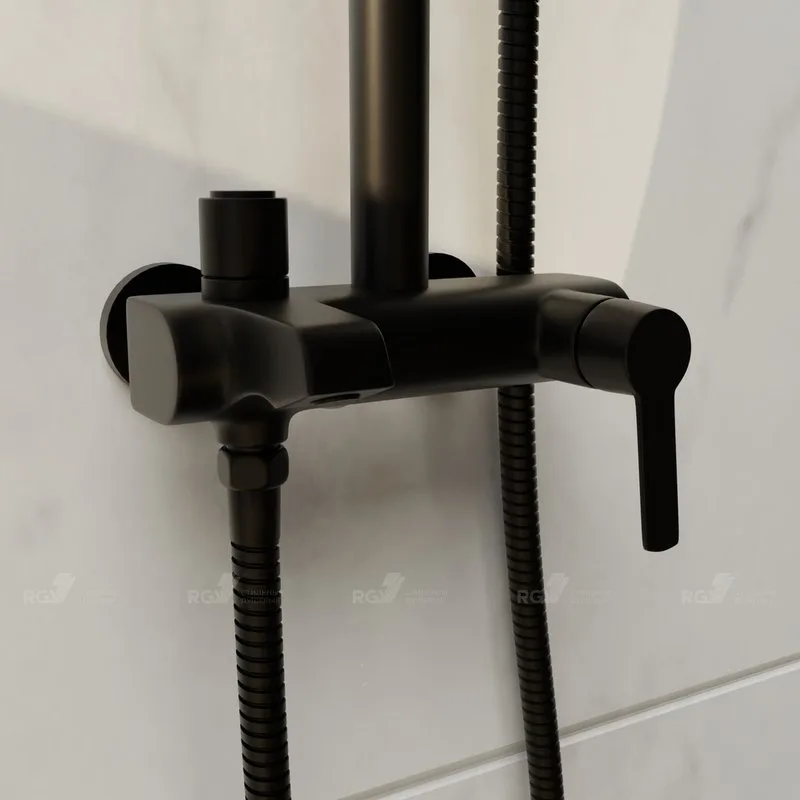 Душевая стойка RGW Shower Panels SP-31B, матовый черный Sancos — официальный сайт