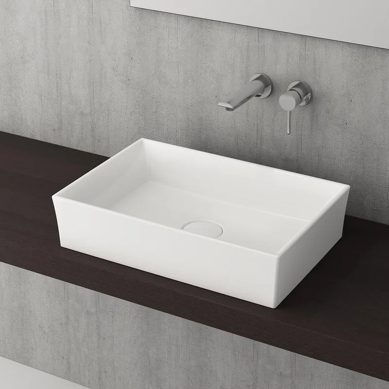 Накладная раковина Berges Mascon 56x38, глянцевая белая Sancos — официальный сайт