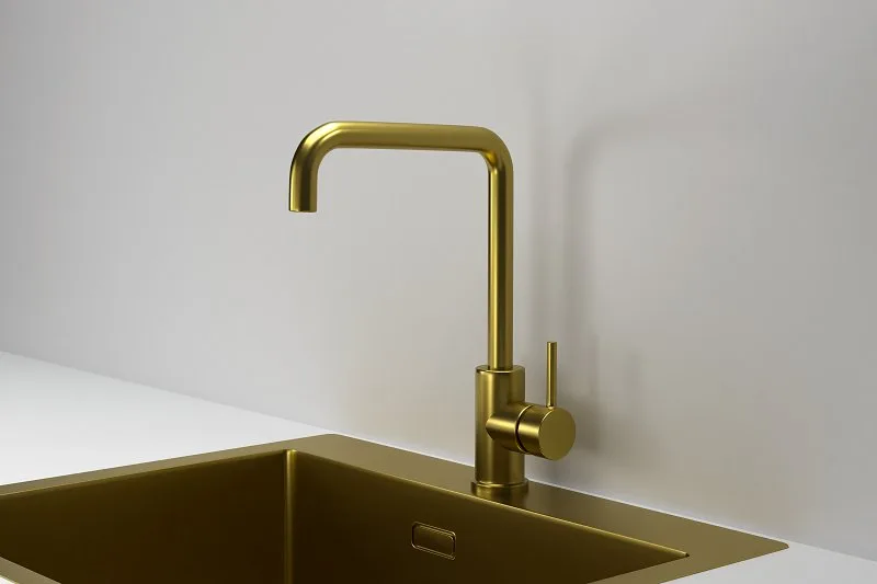 Смеситель для кухни Granula Kitchen Space 7110, золото сатин Sancos — официальный сайт