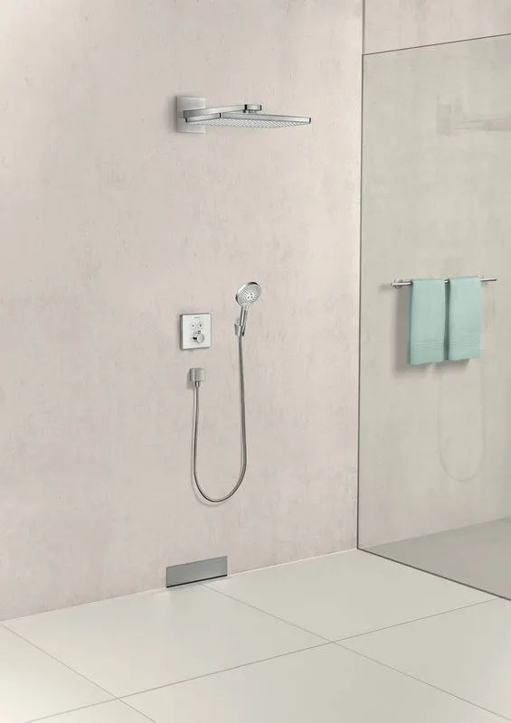 Термостатический смеситель встраиваемый Hansgrohe ShowerSelect Glass 15738400, для душа, матовый бел Sancos — официальный сайт