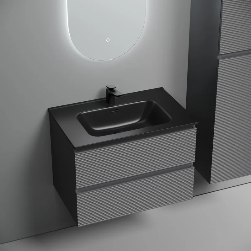 Тумба с раковиной Sancos Folk 70 grey soft, раковина CN7007MB Sancos — официальный сайт
