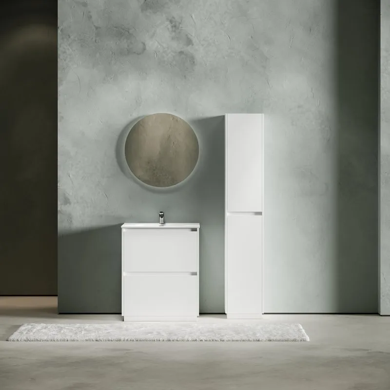 Тумба с раковиной Sancos Libra Floor 70 белый глянец, белая раковина CN7007 Sancos — официальный сайт