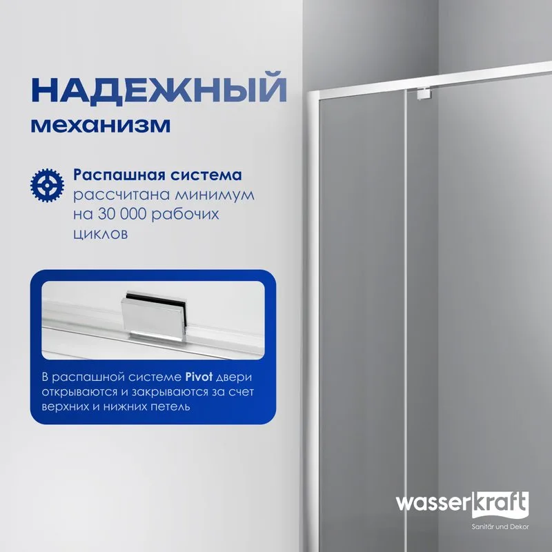 Душевая дверь в нишу Wasserkraft Aula 11P05 120 см Sancos — официальный сайт