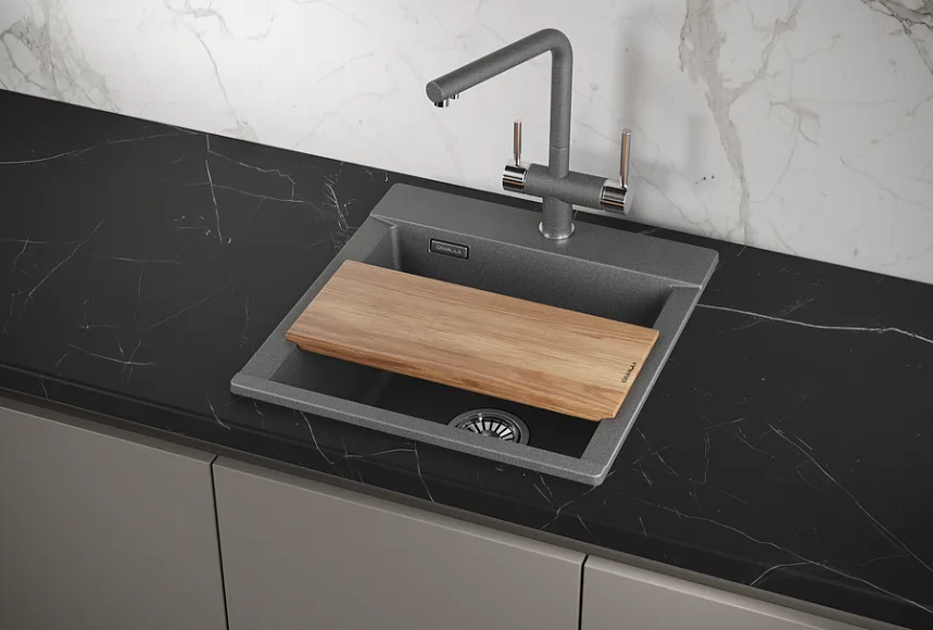 Мойка кухонная Granula Estetica 4701, графит Sancos — официальный сайт
