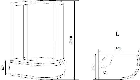 Душевая кабина Timo Standart T-1110 L, с высоким поддоном, с сиденьем Sancos — официальный сайт