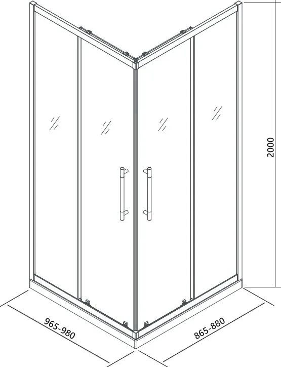 Душевой уголок Veconi Premium Trento PTC-20B 100x90, профиль черный матовый, стекло прозрачное Sancos — официальный сайт