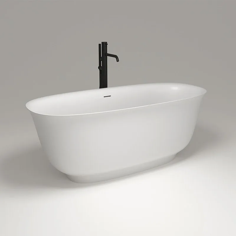 Ванна из искусственного камня Plumberia Selection Seta 170x75 см, отдельностоящая, матовая белая, ов Sancos — официальный сайт