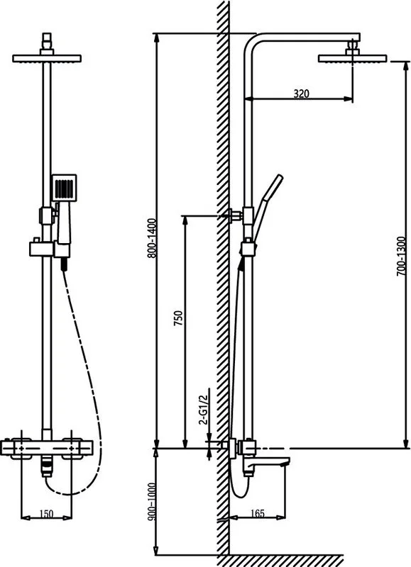 Душевая стойка Timo Tetra-Thermo SX-0169/00 chrom Sancos — официальный сайт