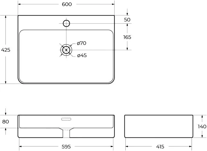 Накладная раковина BelBagno BB1338 60 Sancos — официальный сайт