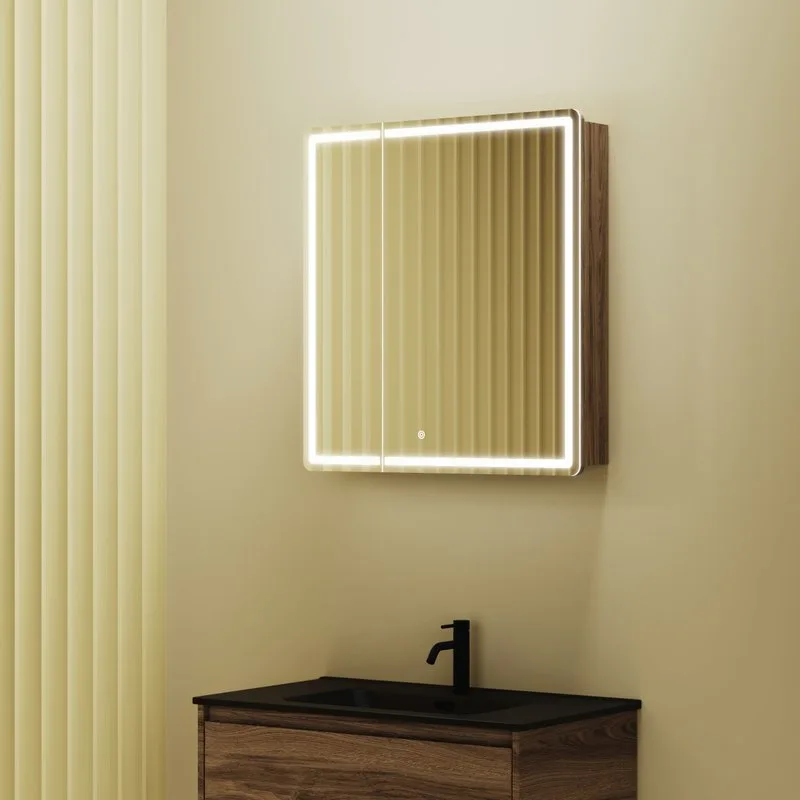 Зеркало-шкаф Sancos Mirror 70 с подсветкой, дуб чарльстон Sancos — официальный сайт