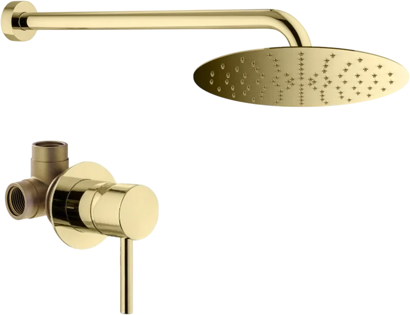 Душевой комплект Plumberia Selection Ixo KITXO01OR С ВНУТРЕННЕЙ ЧАСТЬЮ, золото 24к Sancos — официальный сайт