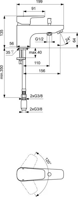 Смеситель на борт ванны Ideal Standard Ceraplan III B0769AA Sancos — официальный сайт